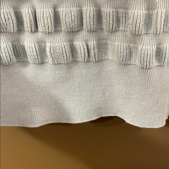 COS Textured Short Sleeve Top in Soft Blue - Picture 5 of 7